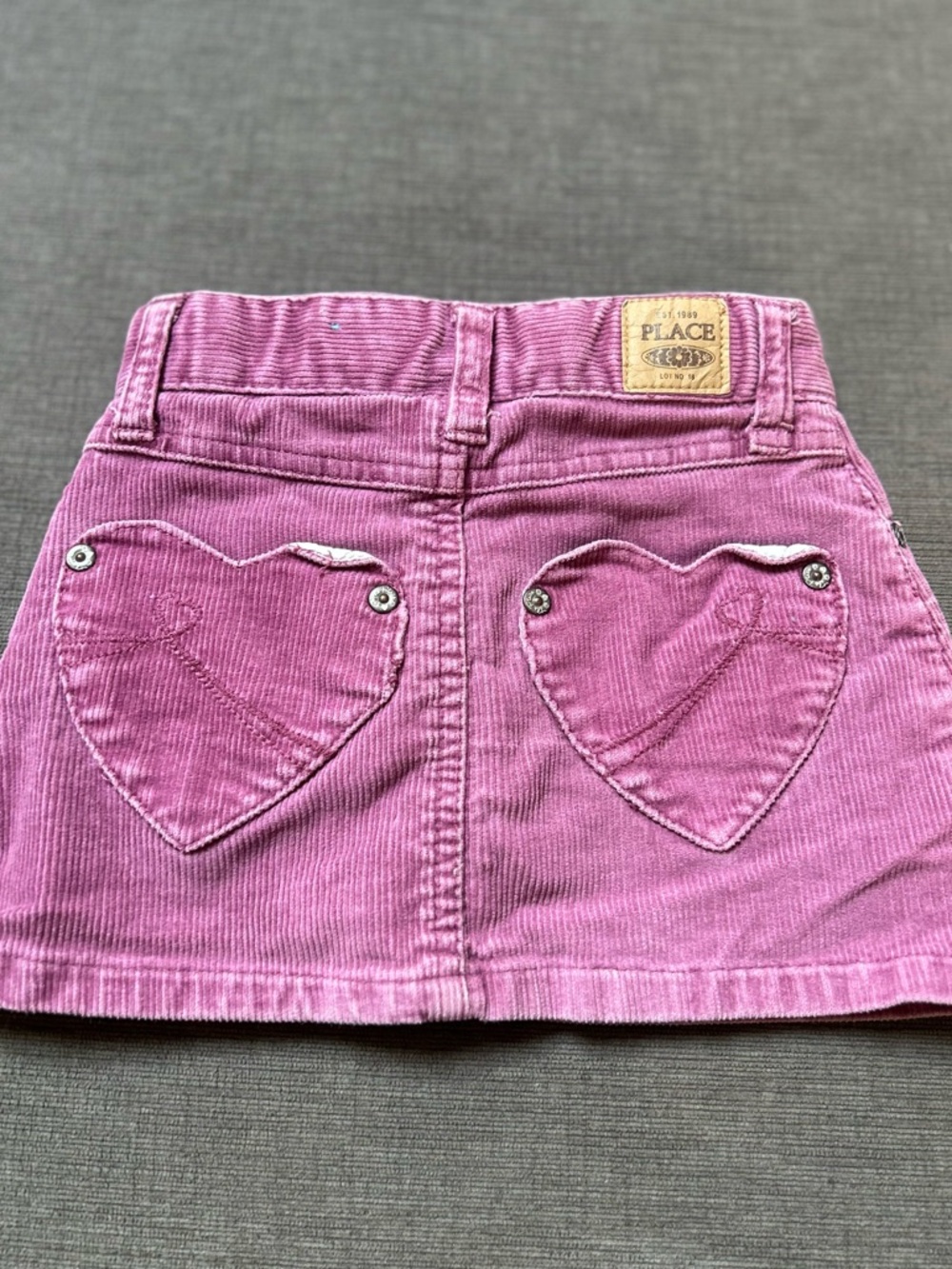 The Children’s Place Purple Heart shaped pocket corduroy skirt 24 mon